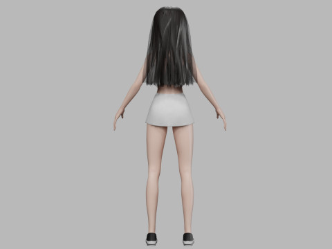 Cartoon lovely woman V27172 3D Модель