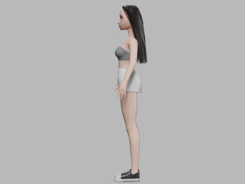 Cartoon lovely woman V27172 3D Модель