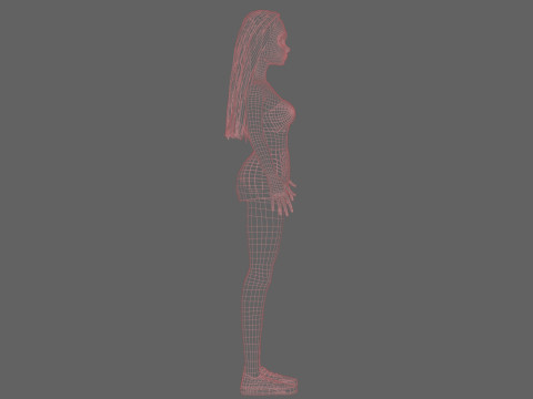 Cartoon lovely woman V27172 3D Модель
