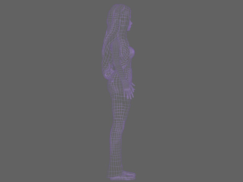 Cartoon pretty woman V25899 Modèle 3D
