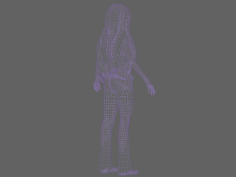 Cartoon pretty woman V25899 Modèle 3D