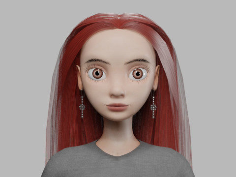 Cartoon standard woman V28867 Modello 3D