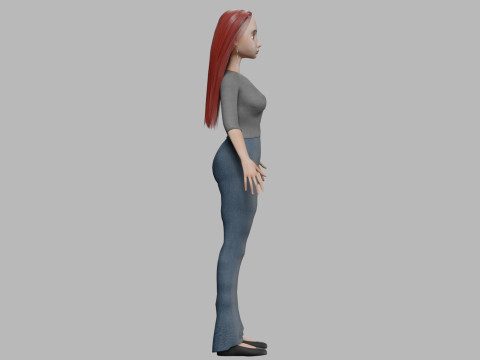 Cartoon standard woman V28867 Modello 3D