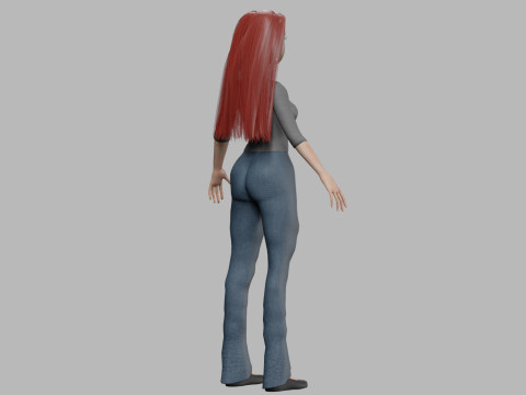 Cartoon standard woman V28867 Modello 3D