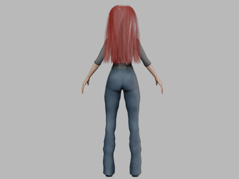 Cartoon standard woman V28867 Modello 3D