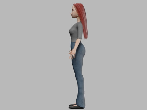 Cartoon standard woman V28867 Modello 3D