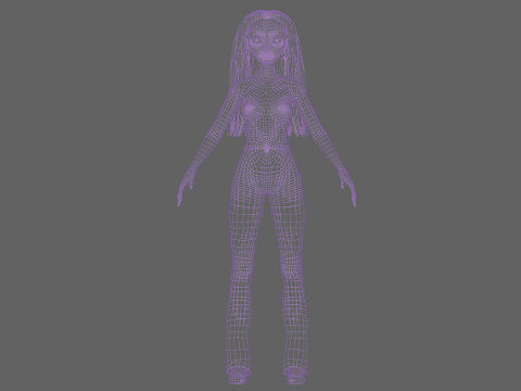 Cartoon standard woman V28867 Modello 3D