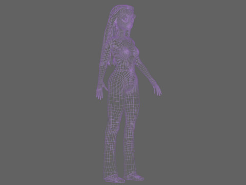 Cartoon standard woman V28867 Modello 3D