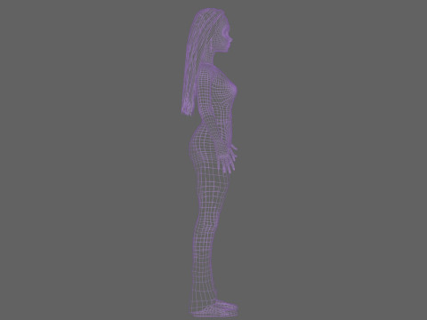 Cartoon standard woman V28867 Modello 3D