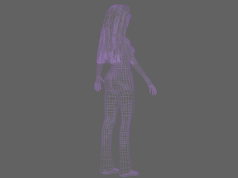 Cartoon standard woman V28867 Modello 3D
