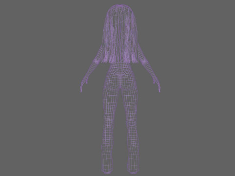 Cartoon standard woman V28867 Modello 3D