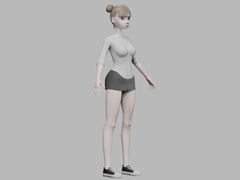 Cartoon sweet woman V23121 3D-Modell