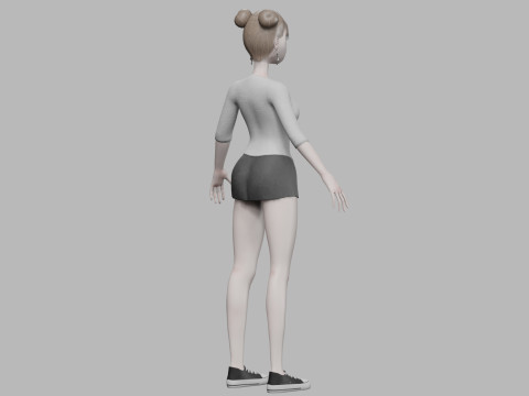 Cartoon sweet woman V23121 3D-Modell