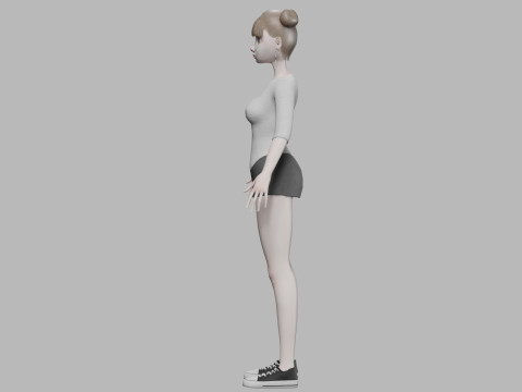 Cartoon sweet woman V23121 3D-Modell