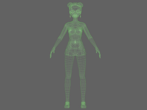 Cartoon sweet woman V23121 3D-Modell