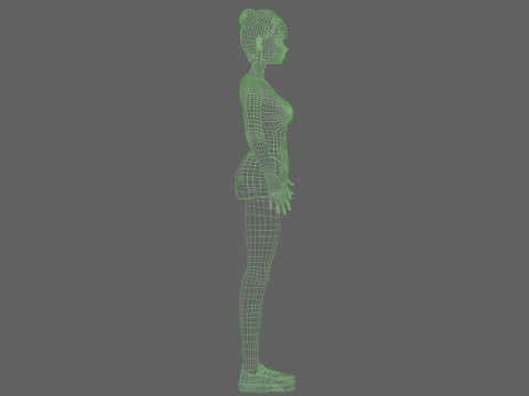 Cartoon sweet woman V23121 3D-Modell