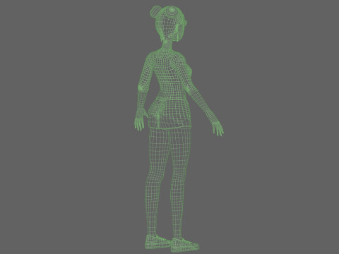 Cartoon sweet woman V23121 3D-Modell