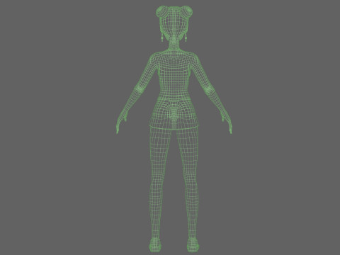Cartoon sweet woman V23121 3D-Modell