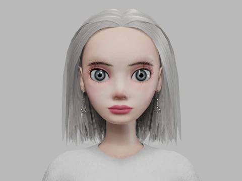 Cool cartoon woman V28662 3D Model