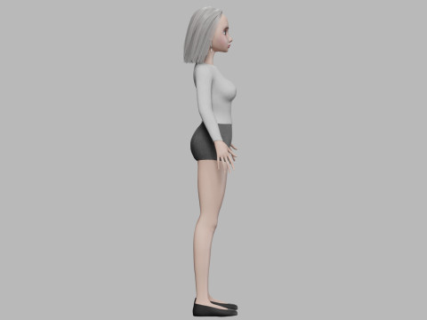 Cool cartoon woman V28662 Modèle 3D