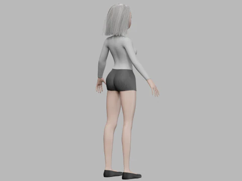 Cool cartoon woman V28662 3D Model