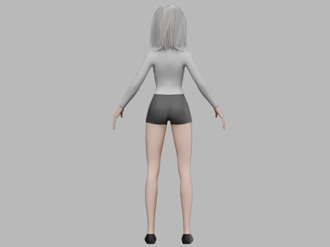 Cool cartoon woman V28662 Modèle 3D