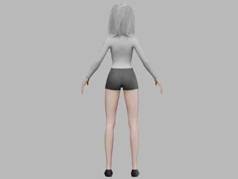 Cool cartoon woman V28662 3D Model