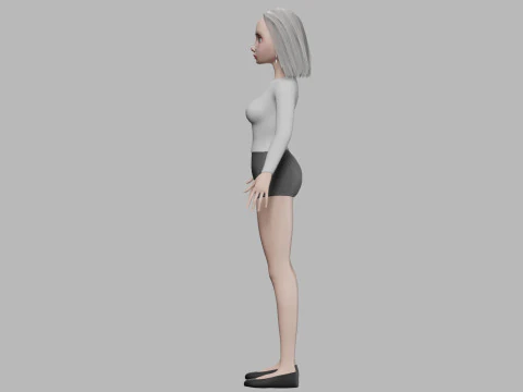 Cool cartoon woman V28662 3D Model
