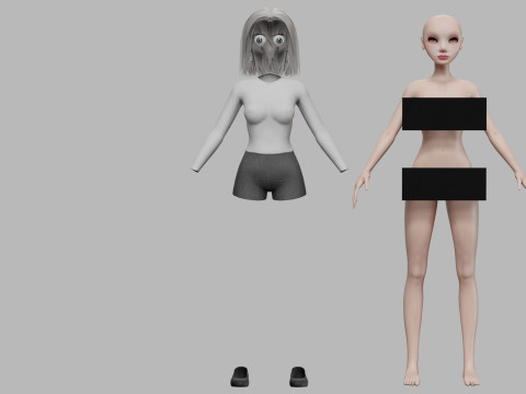 Cool cartoon woman V28662 Modèle 3D