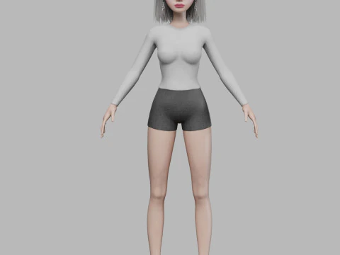 Cool cartoon woman V28662 3D Model