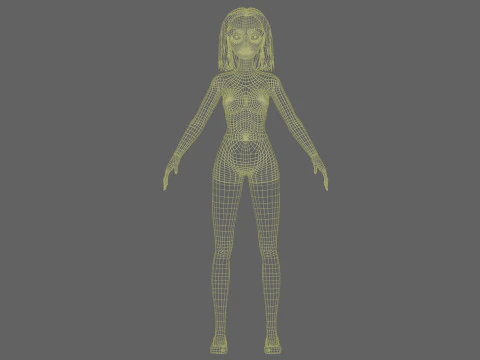 Cool cartoon woman V28662 3D Model