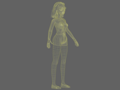 Cool cartoon woman V28662 Modèle 3D