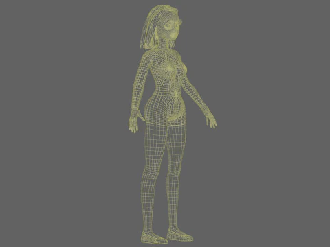 Cool cartoon woman V28662 3D Model