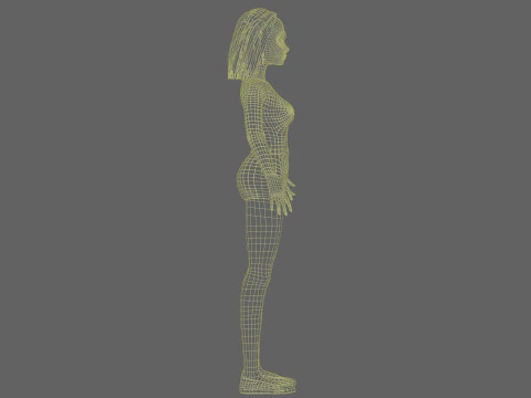 Cool cartoon woman V28662 3D Model