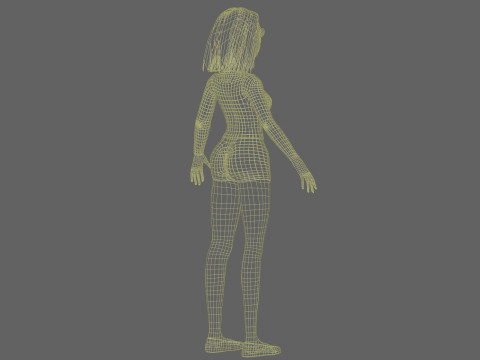 Cool cartoon woman V28662 Modèle 3D