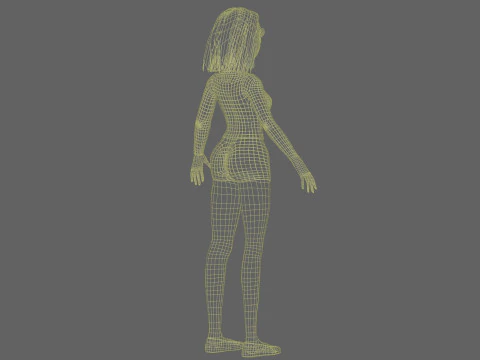 Cool cartoon woman V28662 3D Model