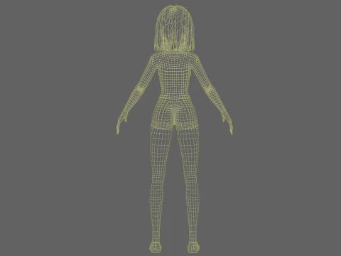 Cool cartoon woman V28662 3D Model