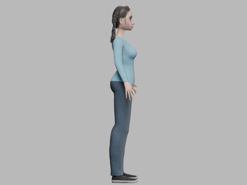 Cute cartoon woman V27819 Modelo 3D