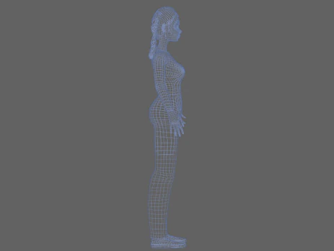 Cute cartoon woman V27819 3D Model