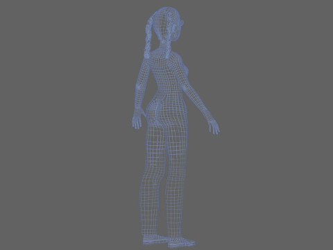 Cute cartoon woman V27819 Modelo 3D