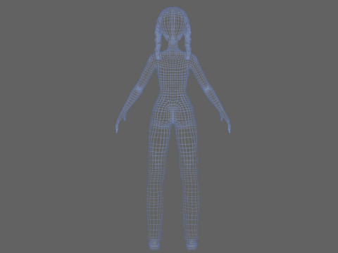 Cute cartoon woman V27819 Modelo 3D