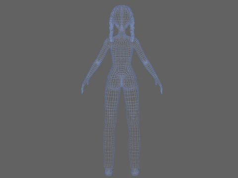 Cute cartoon woman V27819 3D Model