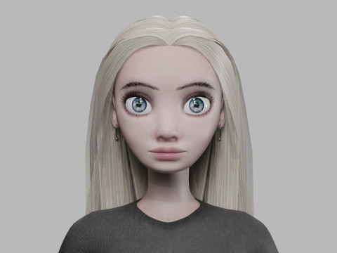 Cute pretty woman V28344 Modello 3D
