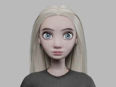 Cute pretty woman V28344 3D Model