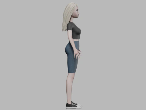 Cute pretty woman V28344 3D Model