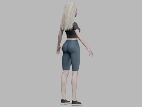 Cute pretty woman V28344 Modello 3D