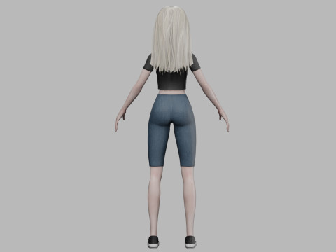 Cute pretty woman V28344 Modello 3D