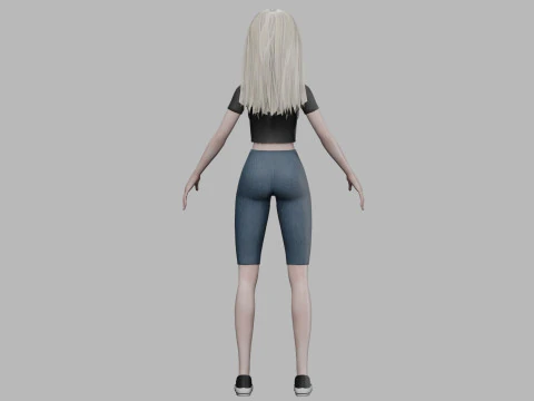 Cute pretty woman V28344 3D Model