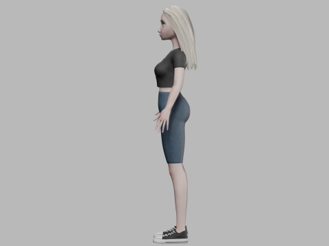 Cute pretty woman V28344 Modello 3D