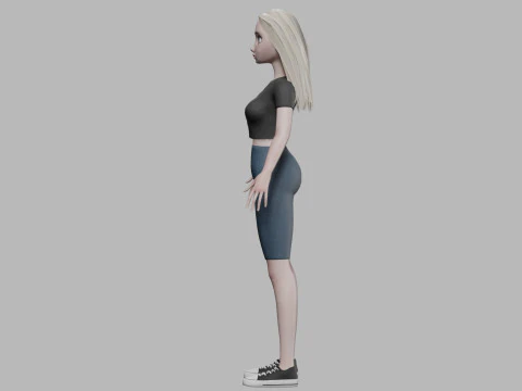 Cute pretty woman V28344 3D Model
